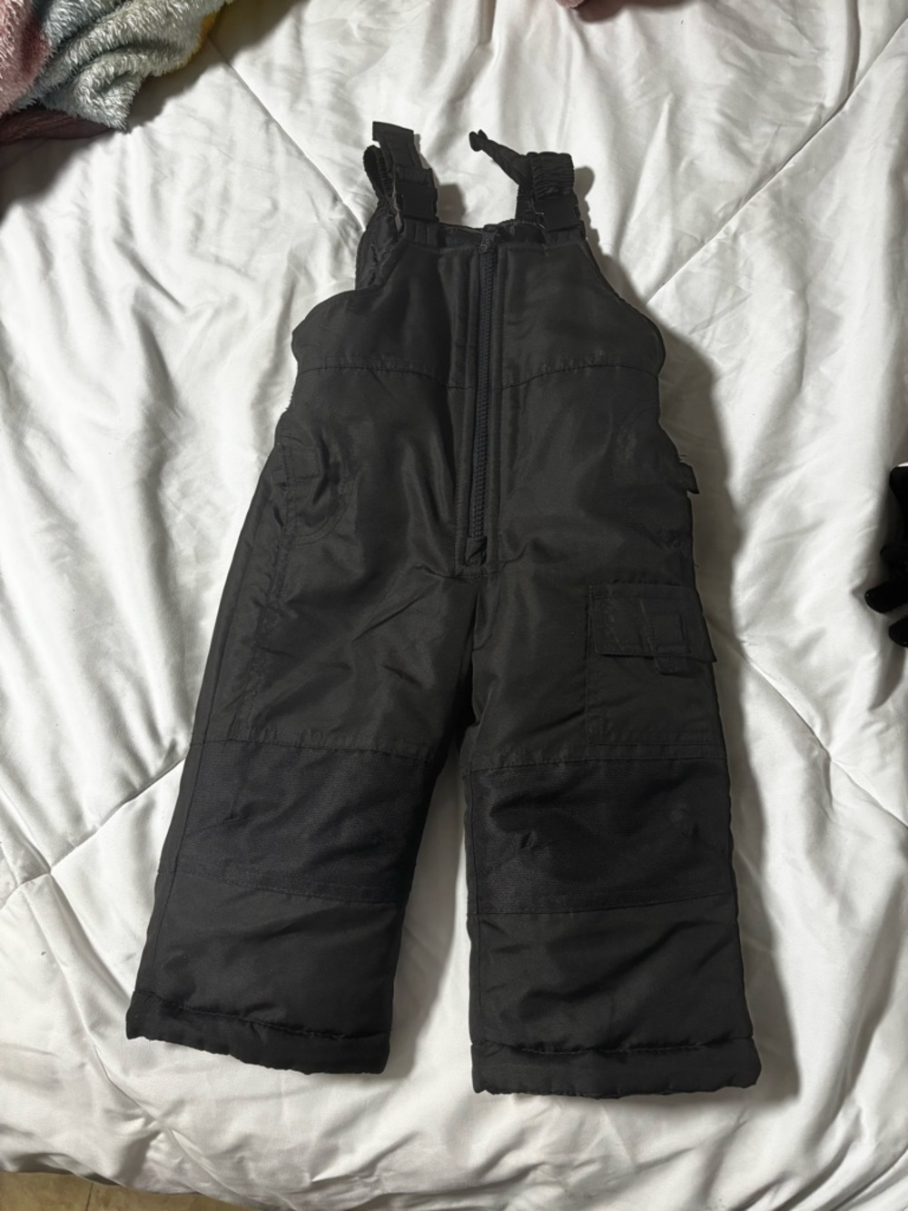 London Fog Black Kids Snow Overalls